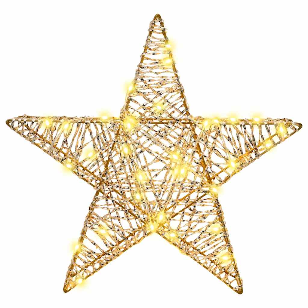 3D Αστέρι με 50 LED Θερμό λευκό 55 x 52.5 x 9 εκ PET - Pakobazaar