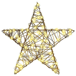 3D Αστέρι με 50 LED Θερμό λευκό 55 x 52.5 x 9 εκ Ρατάν - Pakobazaar