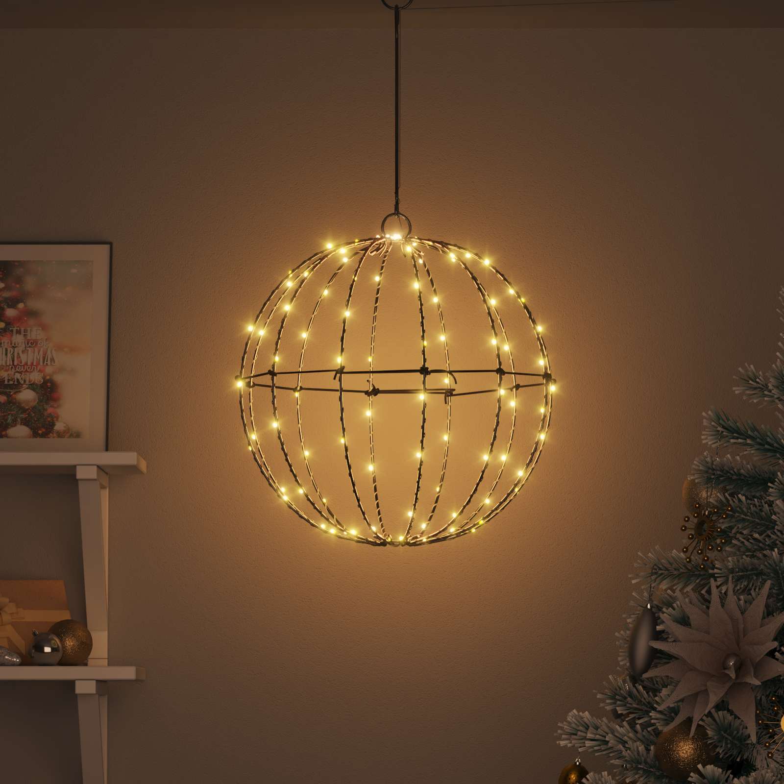 Μπάλα Θερμό λευκό 40 x 40 x 42 cm Μέταλλο 120 LED