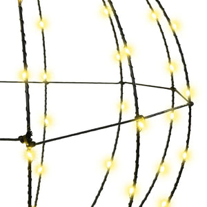 Μπάλα 2 τμχ. 192 LED Θερμό λευκό 40 x 40 x 43,5 εκ Μέταλλο