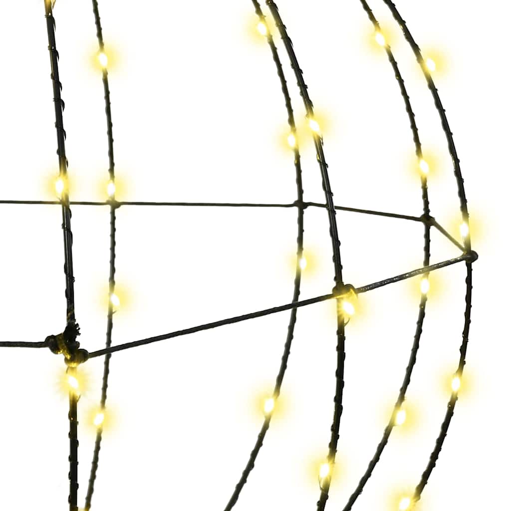 Μπάλα με 192 LED 2 pcs Θερμό λευκό 40 x 40 x 43,5 εκ Μέταλλο - Pakobazaar