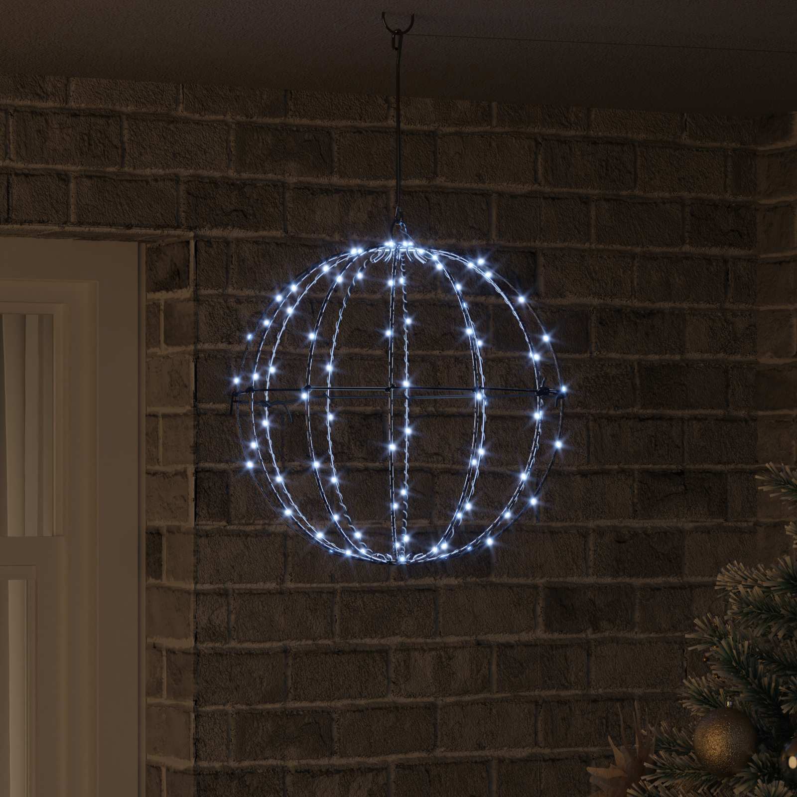 Μπάλα 120 LED Ψυχρό λευκό 40,5 x 40,5 x 42 εκ Μέταλλο