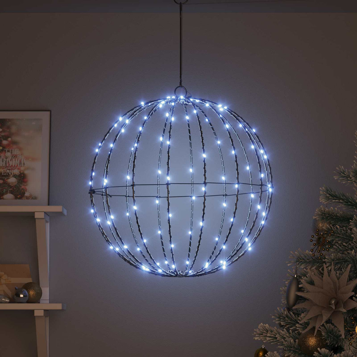 Μπάλα Ψυχρό λευκό 50 x 50 x 52 εκ Μέταλλο 160 LED