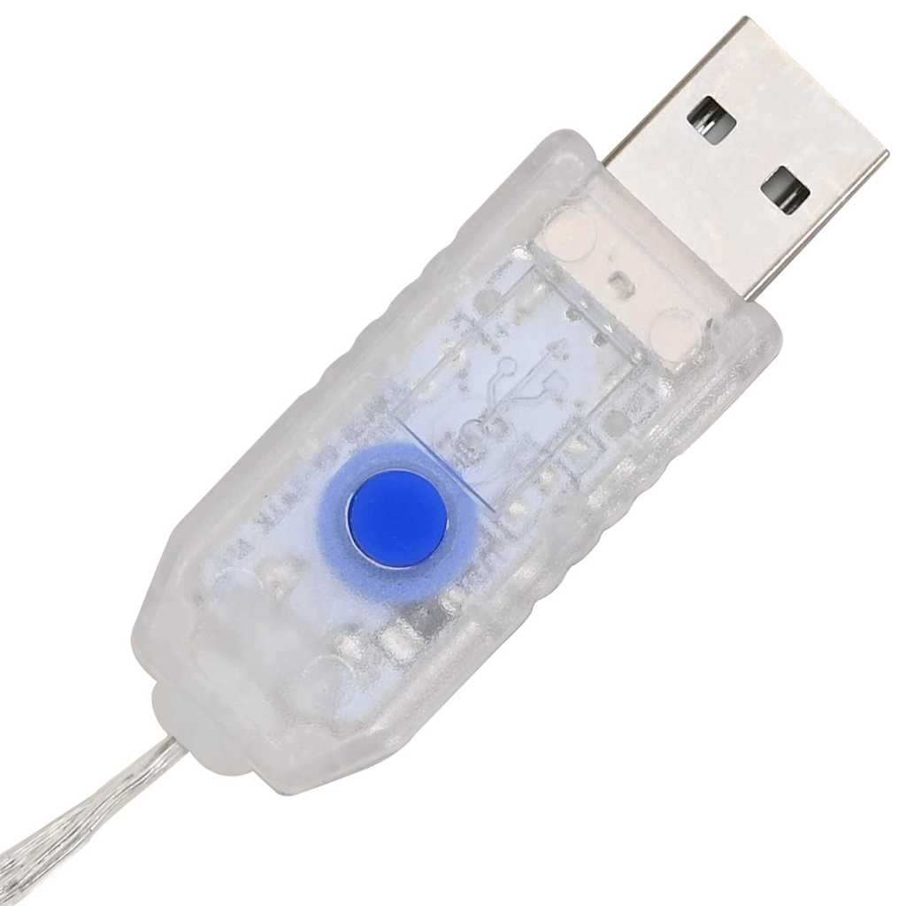 Στεφάνι με 60 LED Ψυχρό λευκό 76 x 76 x 8,5 εκ Ακρυλικό - Pakobazaar