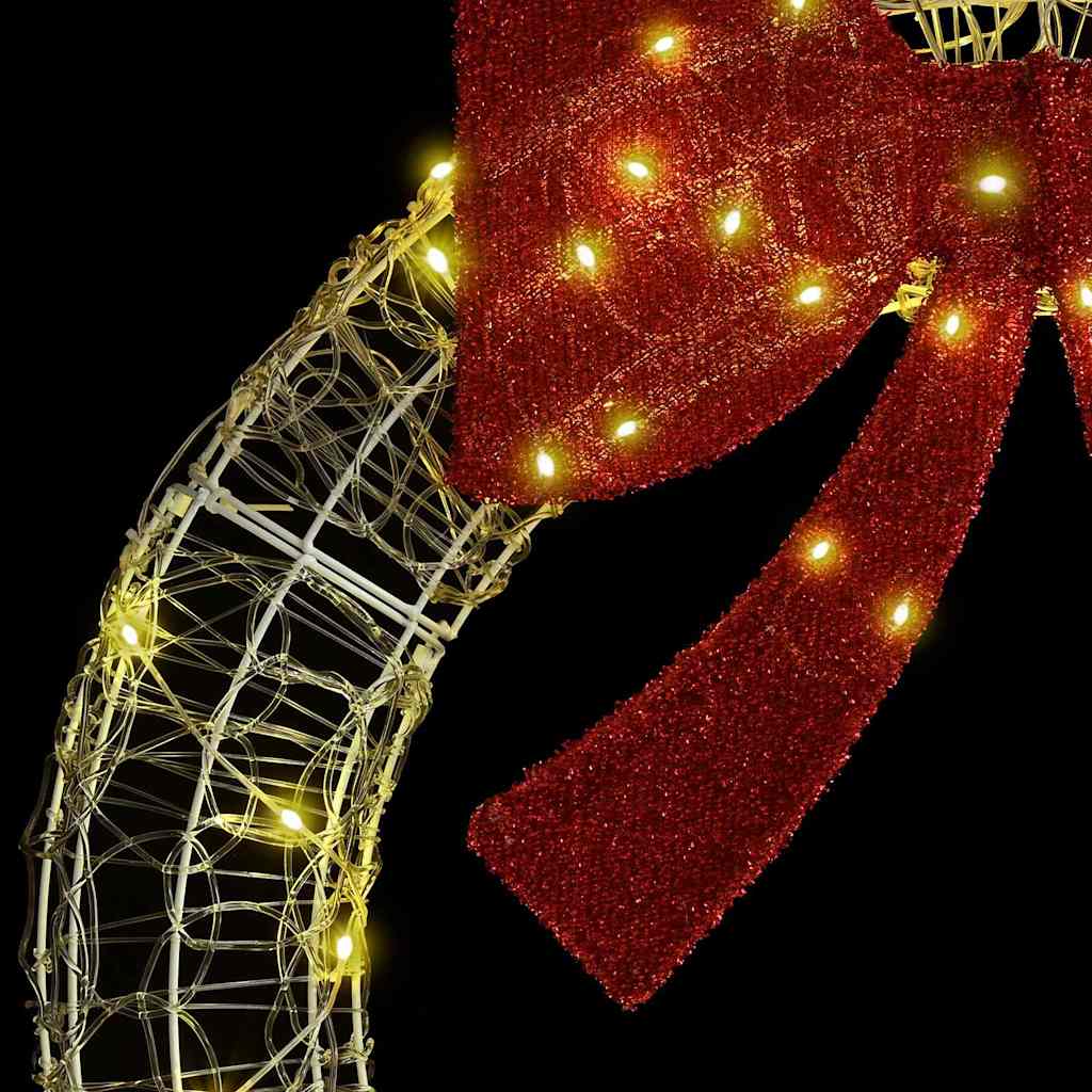 Στεφάνι με 80 LED Θερμό λευκό 92 x 92 x 9,5 εκ Ακρυλικό - Pakobazaar