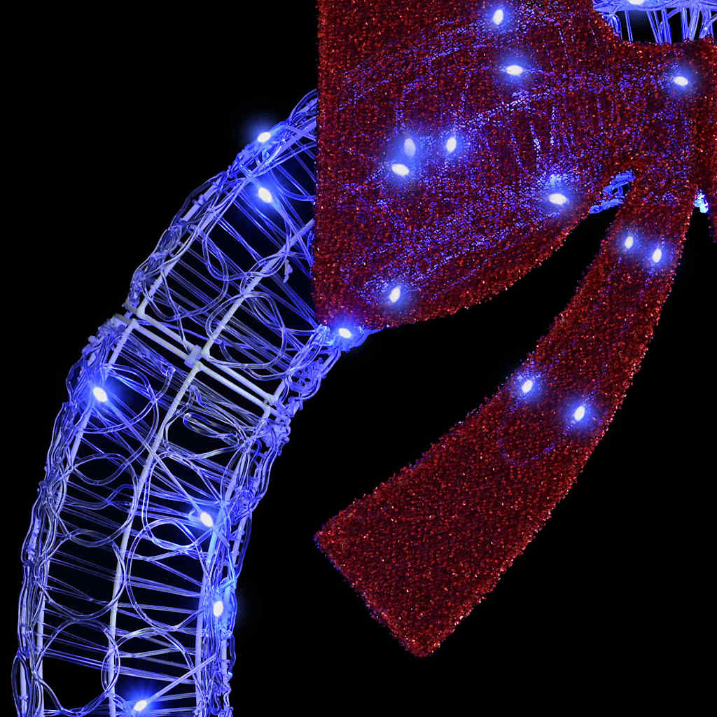 Στεφάνι με 80 LED Μπλε 92 x 92 x 9,5 εκ Ακρυλικό - Pakobazaar