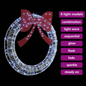 Στεφάνι με 150 LED Ψυχρό λευκό 120 cm Ακρυλικό - Pakobazaar