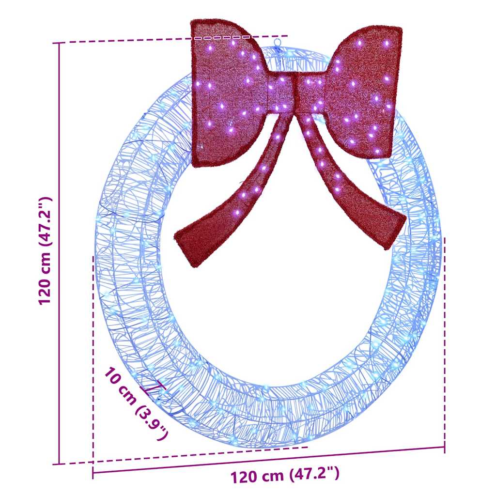 Στεφάνι με 150 LED Μπλε 120 cm Ακρυλικό - Pakobazaar