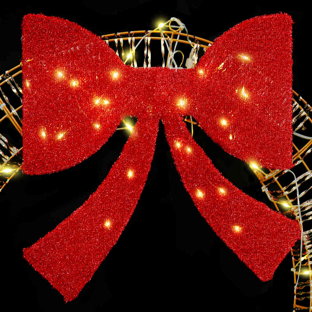 Στεφάνι με 80 LED Θερμό λευκό 91 x 91 x 9 εκ PET - Pakobazaar