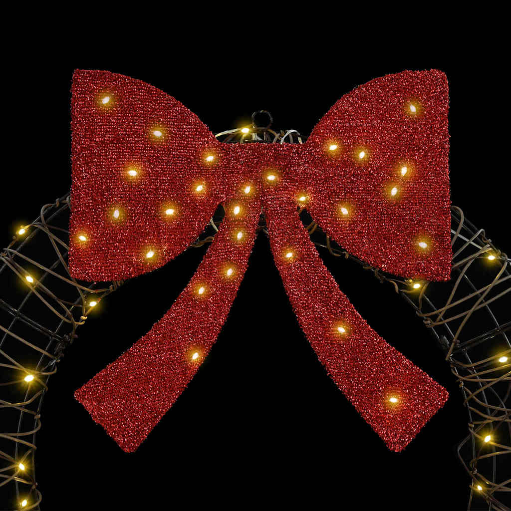 Στεφάνι με 60 LED Θερμό λευκό 76 x 76 x 8 εκ Ρατάν - Pakobazaar