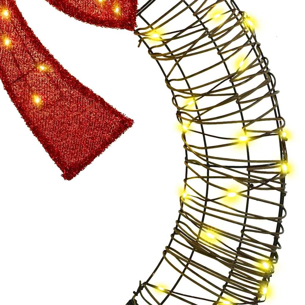 Στεφάνι με 80 LED Θερμό λευκό 91 x 91 x 9 εκ Ρατάν - Pakobazaar