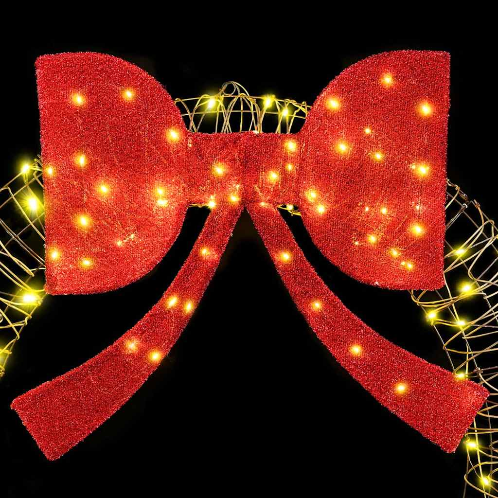 Στεφάνι με 150 LED Θερμό λευκό 121 x 121 x 10 εκ Ρατάν - Pakobazaar