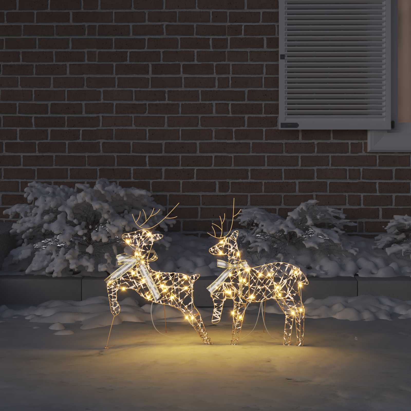 LED Ελάφια με 40 LED 2 pcs Θερμό λευκό PET - Pakobazaar