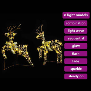 LED Ελάφια με 40 LED 2 pcs Θερμό λευκό PET - Pakobazaar