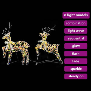 LED Ελάφια με 40 LED 2 pcs Θερμό λευκό PET - Pakobazaar