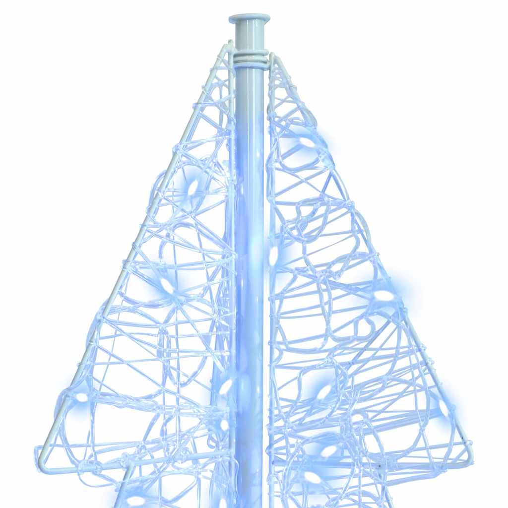 Χριστουγεννιάτικο Δέντρο με 100 LED Κρύο Λευκό 120 cm Ακρυλικό - Pakobazaar