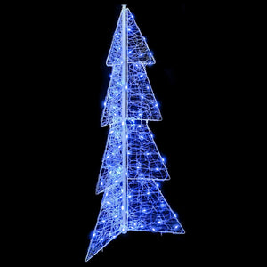 Χριστουγεννιάτικο Δέντρο με 100 LED Μπλε 120 cm Ακρυλικό - Pakobazaar