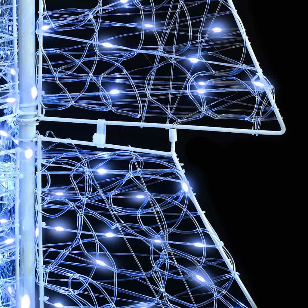 Χριστουγεννιάτικο Δέντρο με 160 LED Κρύο Λευκό 150 cm Ακρυλικό - Pakobazaar