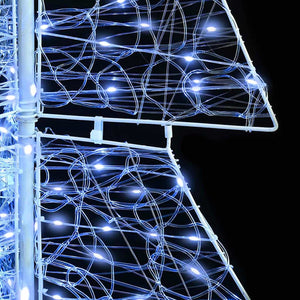 Χριστουγεννιάτικο Δέντρο με 160 LED Κρύο Λευκό 150 cm Ακρυλικό - Pakobazaar