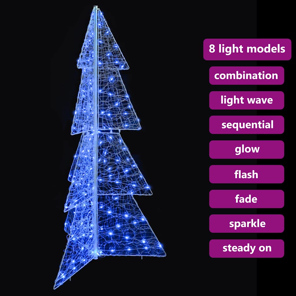 Χριστουγεννιάτικο Δέντρο με 160 LED Μπλε 150 cm Ακρυλικό - Pakobazaar