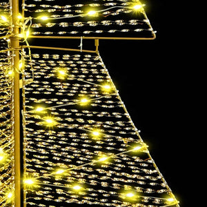 Χριστουγεννιάτικο Δέντρο με 240 LED Θερμό λευκό 180 cm PET - Pakobazaar