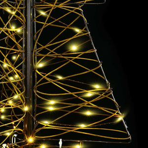 Χριστουγεννιάτικο Δέντρο με 100 LED Θερμό λευκό 120 cm Ρατάν - Pakobazaar