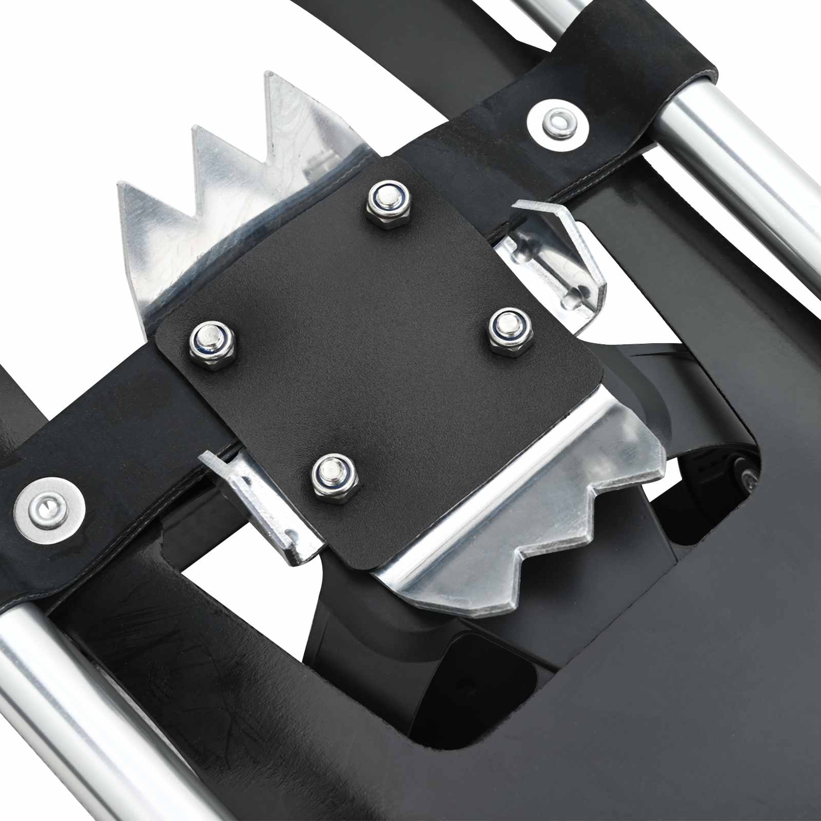 3 ΣΕ 1 Χιονοπέδιλα Ασημί και Μαύρο 25 ίντσες Αλουμίνιο και HDPE - Pakobazaar