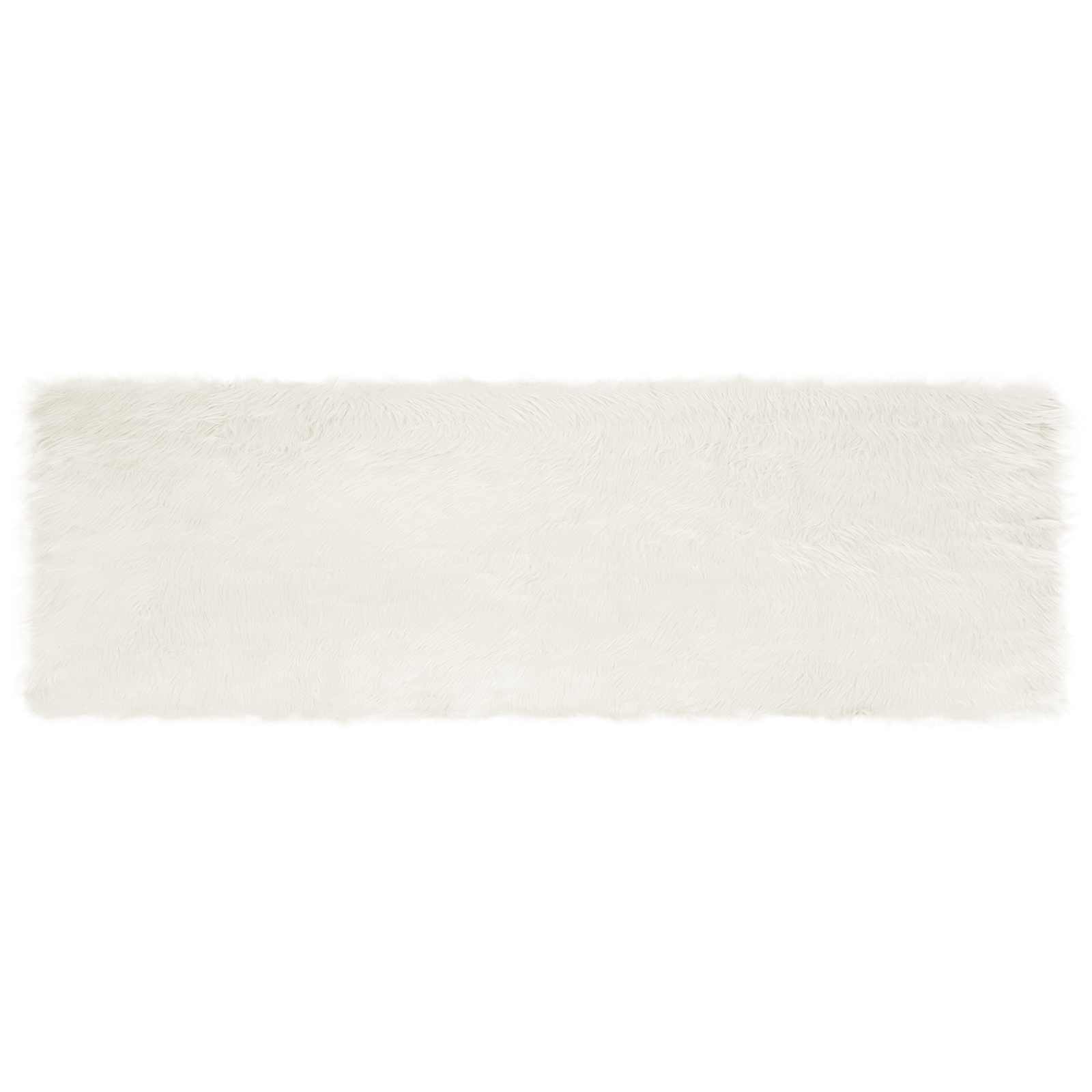 Χαλί από τεχνητό πρόβειο δέρμα TAFALLA Λευκό 80 x 250 cm