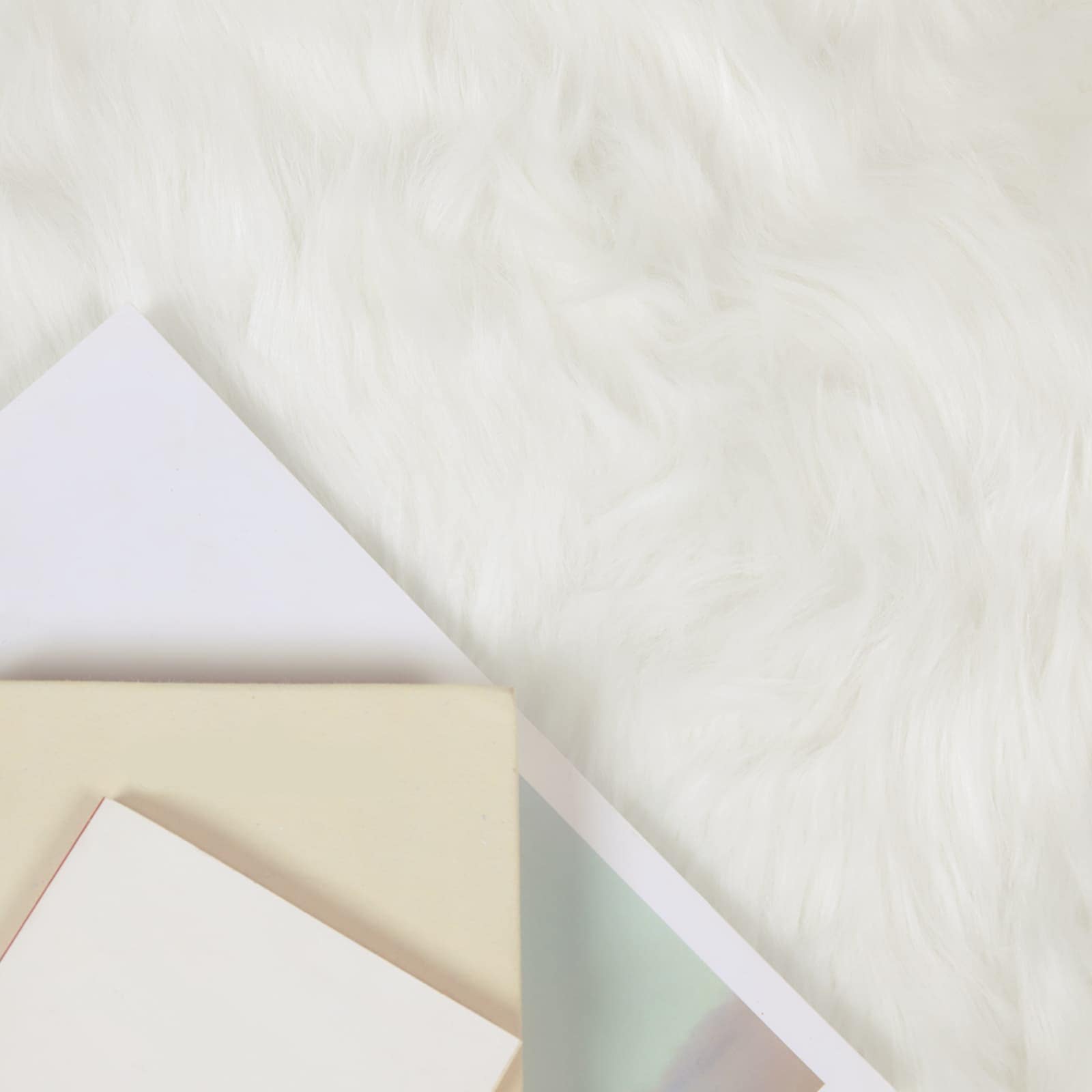 Ψεύτικο Δέρμα Προβάτου Χαλί Tafalla Λευκό 160 x 230 cm