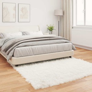 Χαλί από τεχνητό πρόβειο δέρμα TAFALLA Λευκό 120 x 120 cm