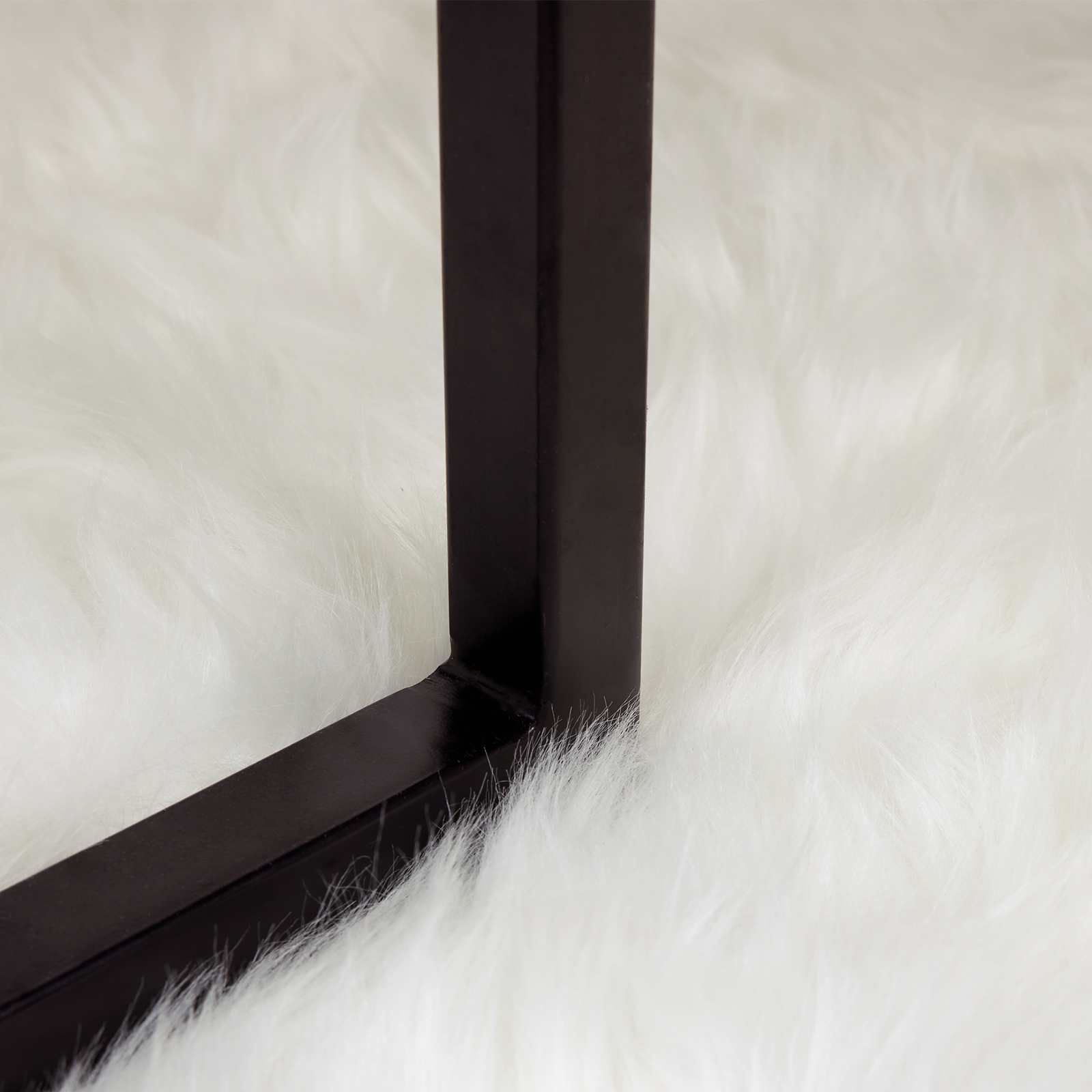 Ψεύτικο Δέρμα Προβάτου Χαλί Tafalla Λευκό 160 x 160 cm