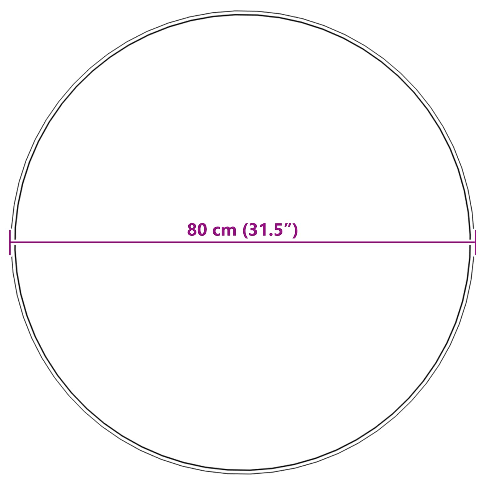 Ψεύτικο Δέρμα Προβάτου Χαλί Tafalla Λευκό Ø 80 cm Πολυεστέρας