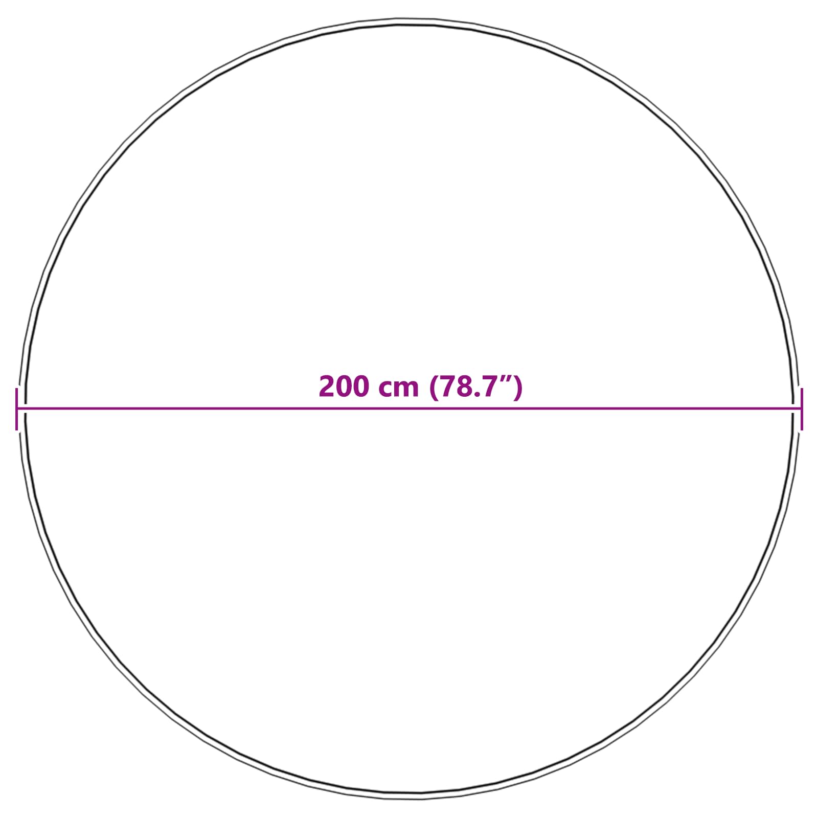 Ψεύτικο Δέρμα Προβάτου Χαλί Tafalla Λευκό Ø 200 εκ Πολυεστέρας