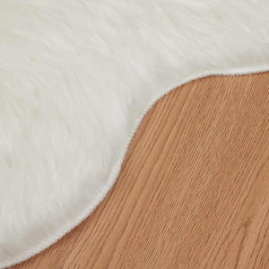 Ψεύτικο Δέρμα Προβάτου Χαλί Tafalla Λευκό 60 x 90 cm - Pakobazaar