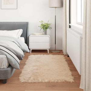 Χαλί από τεχνητό πρόβειο δέρμα TAFALLA Μπεζ 60 x 110 cm