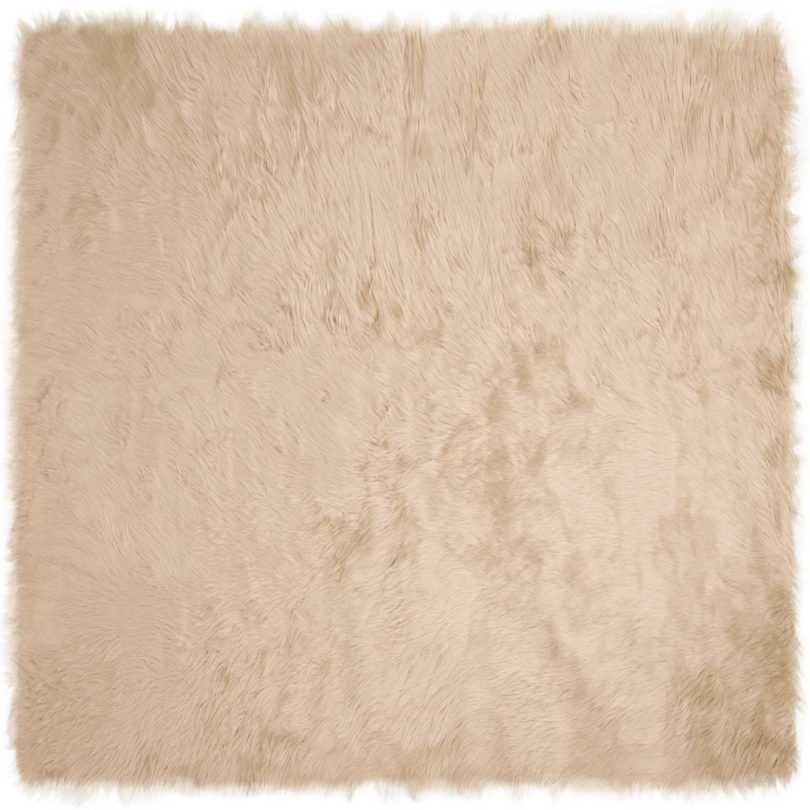Χαλί από τεχνητό πρόβειο δέρμα TAFALLA Μπεζ 160 x 160 cm