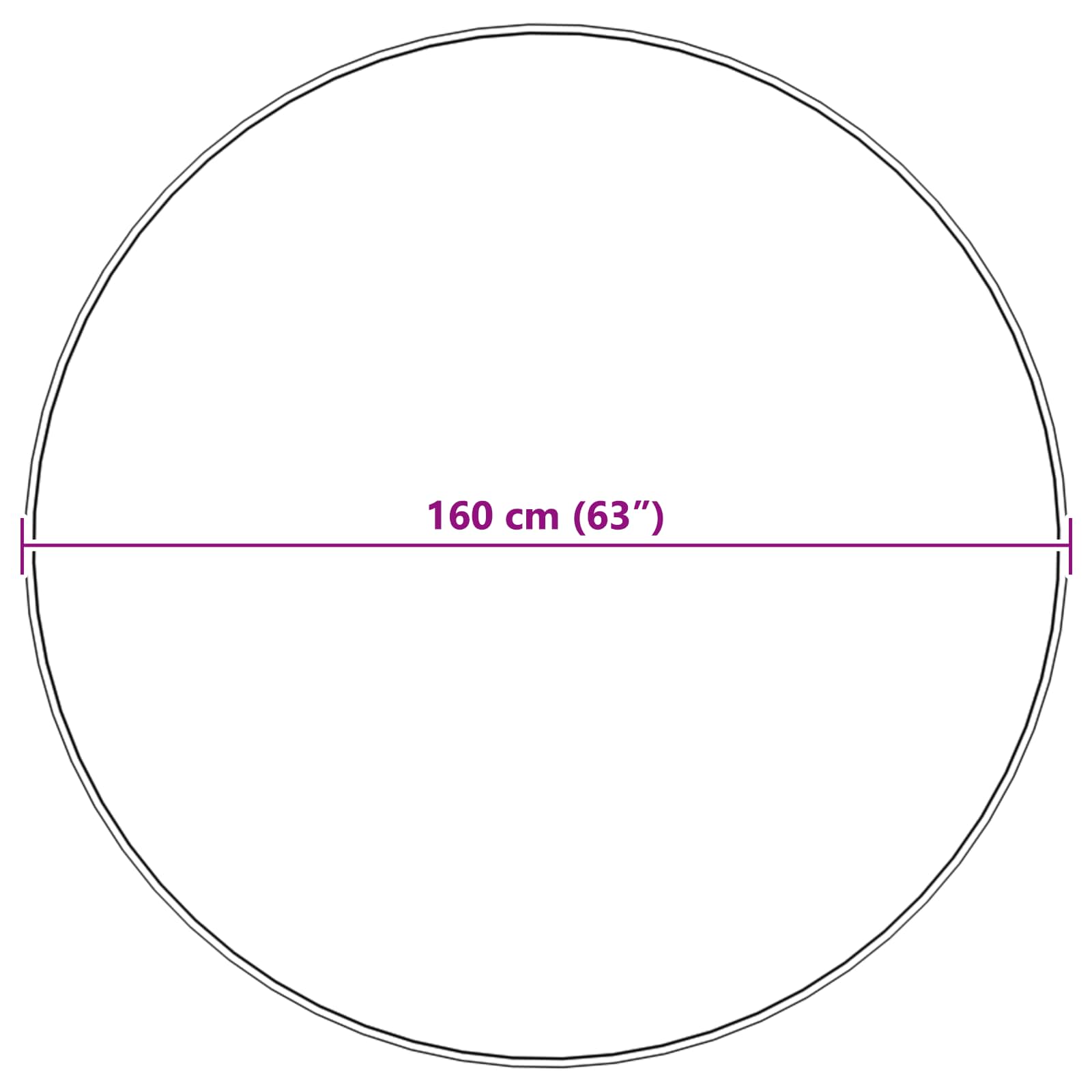 Χαλί από τεχνητό πρόβειο δέρμα TAFALLA Μπεζ Ø 160 cm
