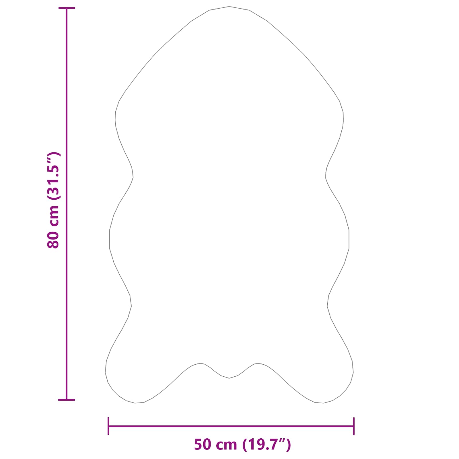 Χαλί από τεχνητό πρόβειο δέρμα TAFALLA Μπεζ 50 x 80 cm