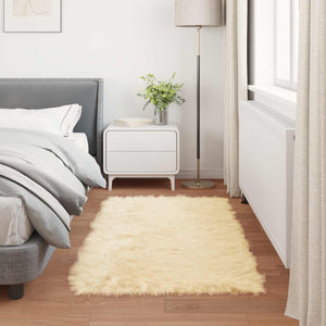 Χαλί από τεχνητό πρόβειο δέρμα TAFALLA Κρεμ 80 x 150 cm
