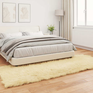 Χαλί από τεχνητό πρόβειο δέρμα TAFALLA Κρεμ 80 x 250 cm