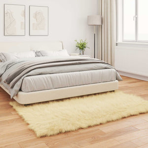 Χαλί από τεχνητό πρόβειο δέρμα TAFALLA Κρεμ 120 x 170 cm