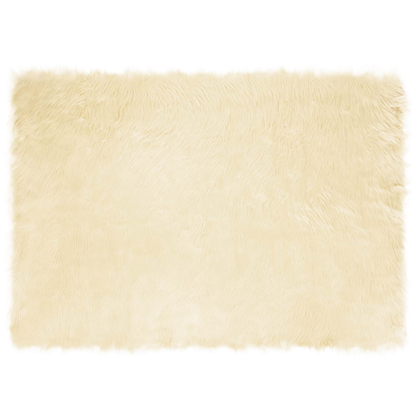 Χαλί από τεχνητό πρόβειο δέρμα TAFALLA Κρεμ 160 x 230 cm