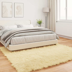 Χαλί από τεχνητό πρόβειο δέρμα TAFALLA Κρεμ 240 x 240 cm