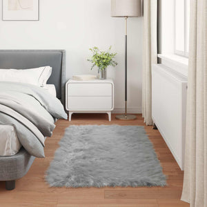 Χαλί από τεχνητό πρόβειο δέρμα TAFALLA Γκρι 80 x 150 cm