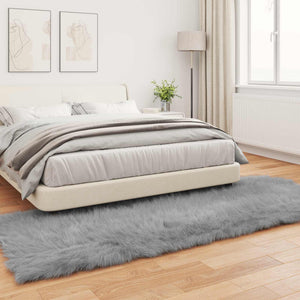 Χαλί από τεχνητό πρόβειο δέρμα TAFALLA Γκρι 80 x 250 cm