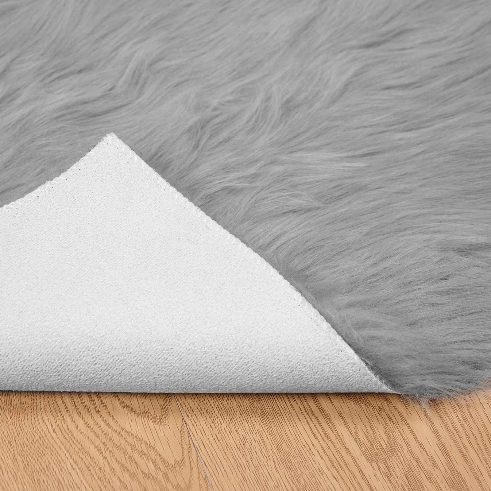 Χαλί από τεχνητό πρόβειο δέρμα TAFALLA Γκρι 100 x 200 cm