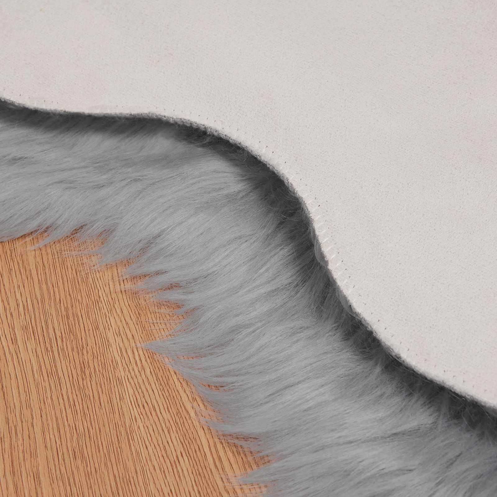 Ψεύτικο Δέρμα Προβάτου Χαλί Tafalla Γκρι 60 x 90 cm Πολυεστέρας