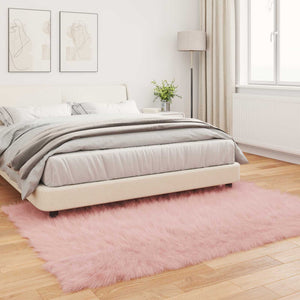 Ψεύτικο Δέρμα Προβάτου Χαλί Tafalla Ροζ 140 x 200 cm - Pakobazaar