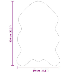 Χαλί από τεχνητό πρόβειο δέρμα TAFALLA Ροζ 80 x 120 cm