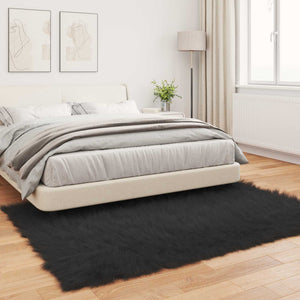 Ψεύτικο Δέρμα Προβάτου Χαλί Tafalla Μαύρο 140 x 200 cm - Pakobazaar